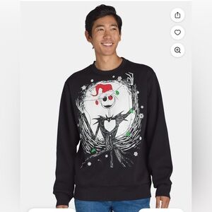 NWT nightmare before christmas jack skeelington light up sweatshirt size 2XL